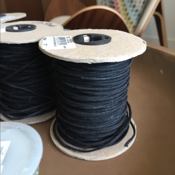 Round cotton wax cord. Black and brown - Picture 2 of 11